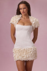 Cropped Bolero in Ivory