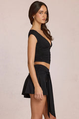 Modal Plunge Top in Black