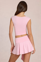 Modal Plunge Top in Blossom Pink