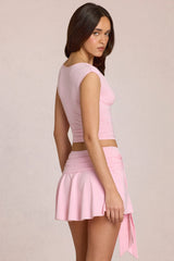 Modal Plunge Top in Blossom Pink