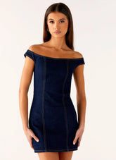 Bonnie Denim Mini Dress - Indigo