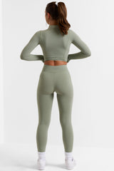 Soft Active Full-Length Leggings in Bamboo Green