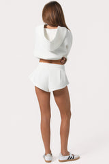 Mid-Rise Shorts in Milk