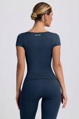 Super Sculpt Seamless T-Shirt in Blue