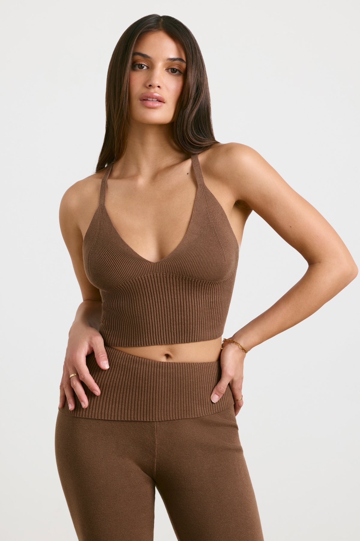 Chunky Knit Tank Top in Coco