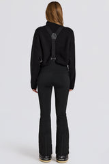 Waterproof High-Rise Salopettes with Suspenders in Black