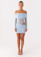 No Doubt Mini Dress - Blue