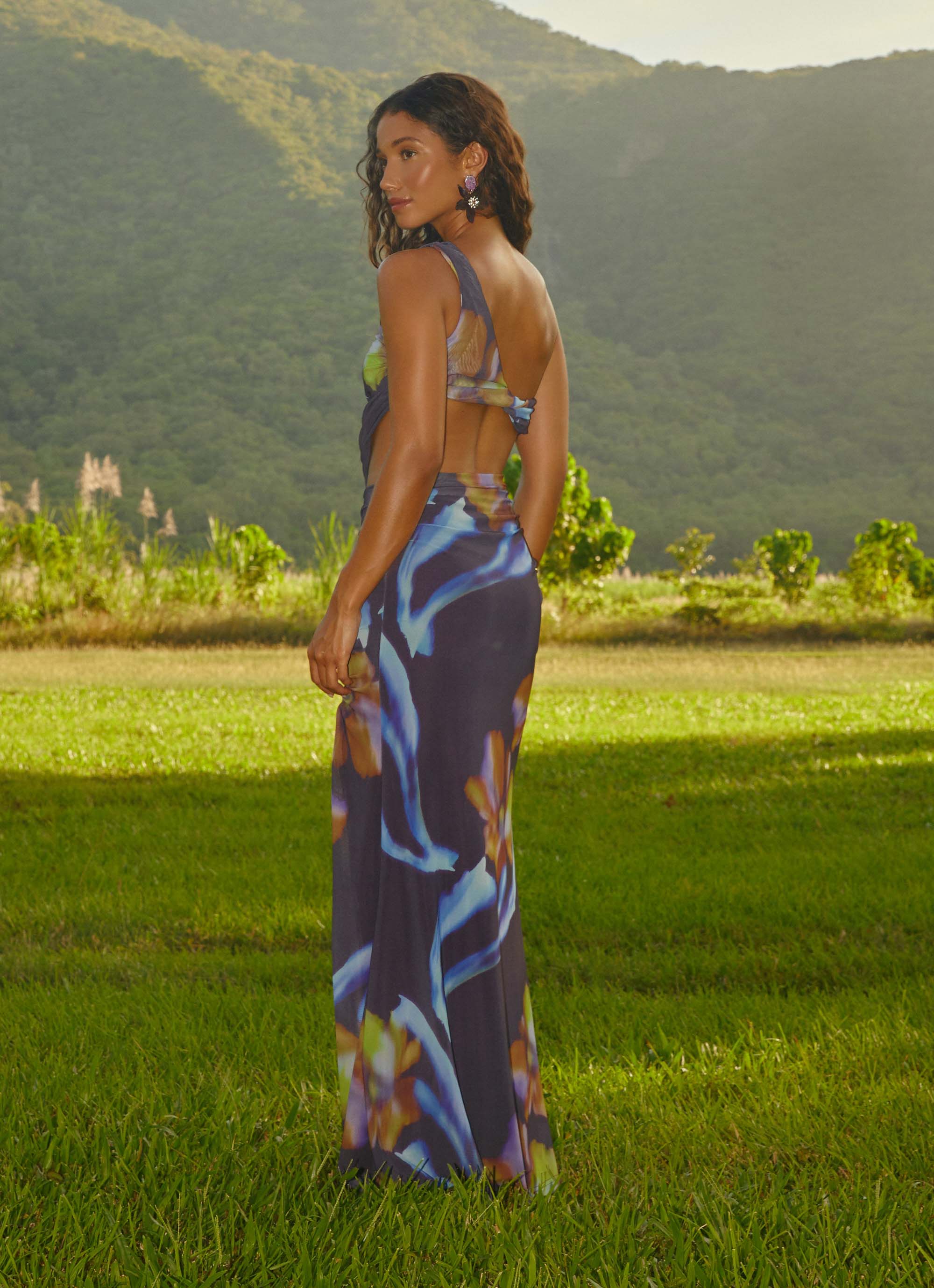 Zanzibar Maxi Dress - Dark Floral